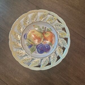 Gold and White Scalloped‎ Edge Serveware